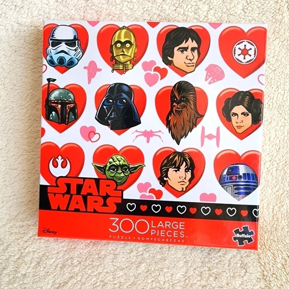 New Star Wars Valentines Heads Large Piece 300 Puzzle Buffalo